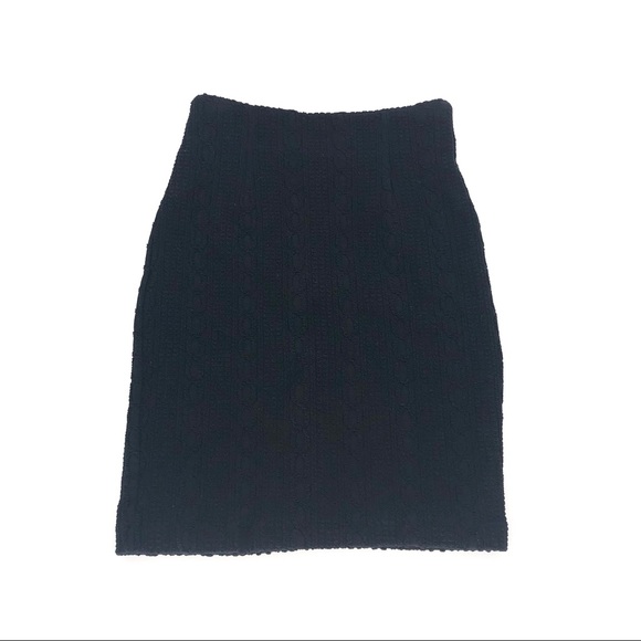 Opening Ceremony black textured skirt 2 braided - Picture 1 of 6